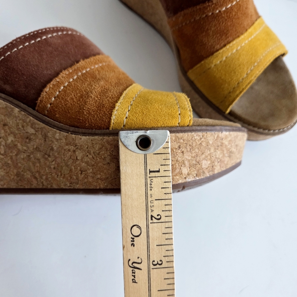 Clarks Artisan Platform Slip-On Wedges, Suede Sunset Colors, Size 10 - Picture 10 of 16